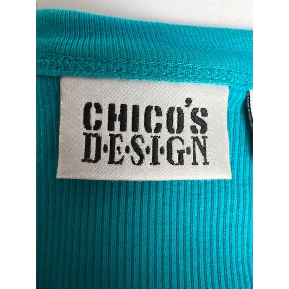 Vintage Chico's Design Ribbed Tank Top Size 8 - Picture 8 of 8